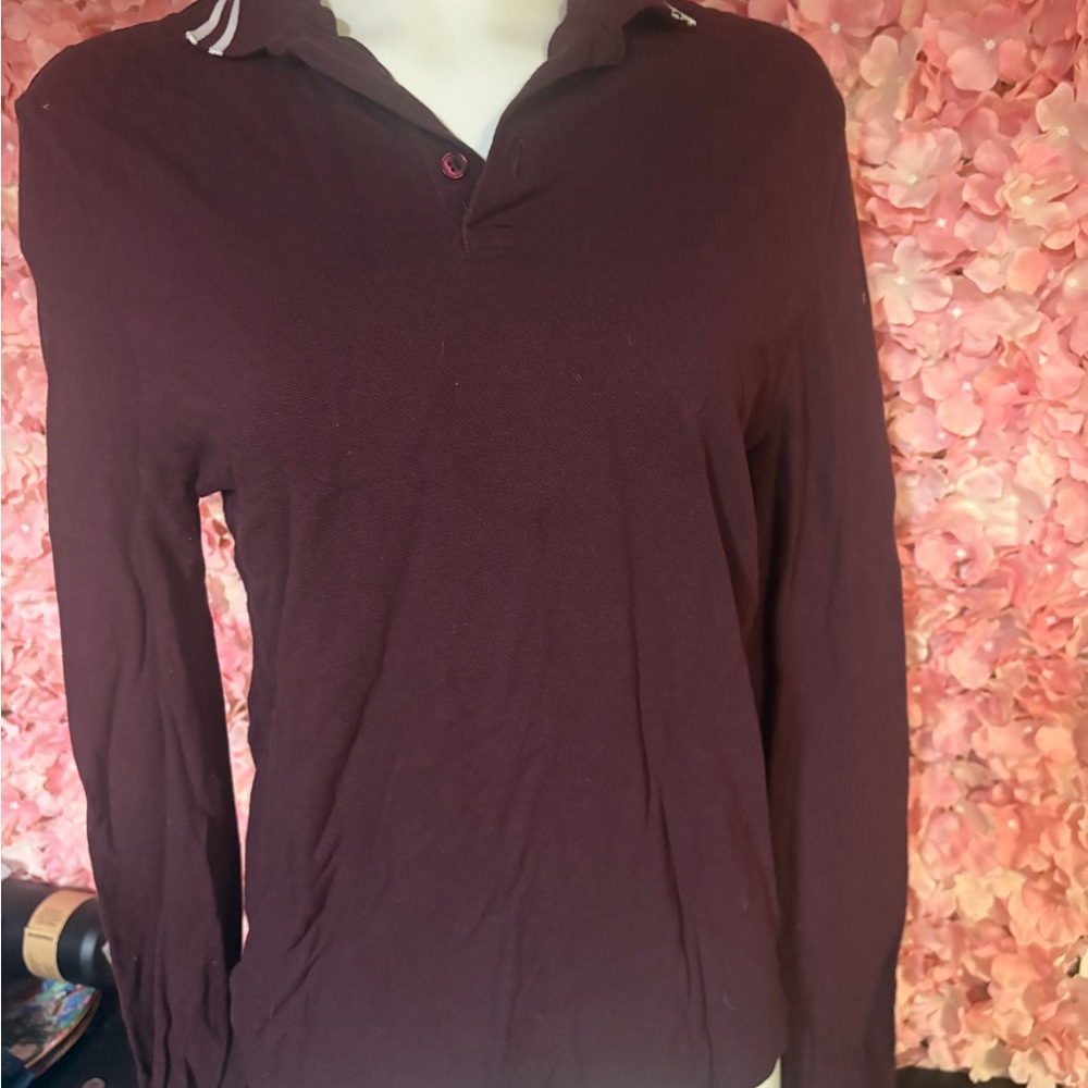 ASOS Maroon Long Sleeve Shirt